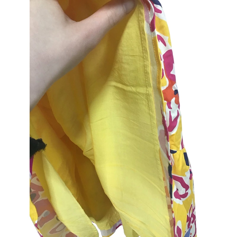 CROSBY by Mollie Burch Vibrant Yellow and Pink Midi Dress - Picture 5 of 7